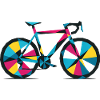 Buntes geometrisches Fahrrad