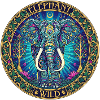 Wild Elephant Mandala Circle