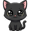 Midnight Kawaii Kitten
