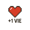 Pixel Heart +1 Retro Life