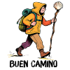 Pilgrim on the Camino de Santiago