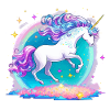 Einhorn Galaxie Neon