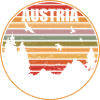 Austria Mountains Retro Sunset