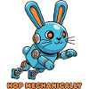 Blue Mechanical Hoppbunny