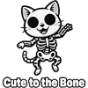 Cat Skeleton Cute to the Bone