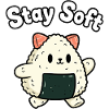 Stay Soft Kawaii Mascot with Mask