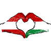 Austria Hungary Flag Heart