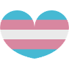 Trans heart flag