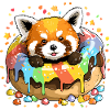 Magie du gâteau panda rouge