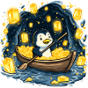 Pinguin im Goldfluss