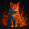 The flaming gaze of the firecat
