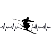 Ski Skier Skiing ECG Heartbeat