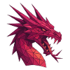 Magenta Geometric Dragon