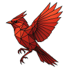 Geometric Red Bird