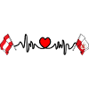 Austria & Tyrol Flag Heartbeat