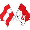 Austria & Wien Crossed Flags