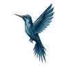 Geometrischer Blaukolibri