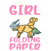 Girl Loves Origami Paper Art