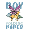 Junge liebt Origami Faltkunst