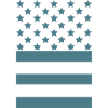Teal star stripe