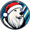 Polar Bear with Christmas Hat