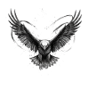 Eagle Bird of Prey Freedom Tatoveringsvektor