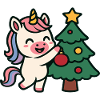 Niedlicher Einhorn-Weihnachtsbaum