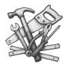 Realistic Craft Tools Illustration