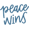 Peace wins hand lettering