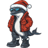 Dolphin Christmas Winter