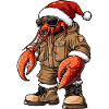 Lobster Crab Christmas Winter