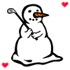 Winter Golfing Kids Golfer Snowman
