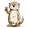 Otter Peace Sign Design