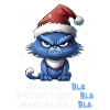 Ich hasse Weihnachten - Grummelige Blaue Katze