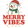 Merry Vibes Snowman Design