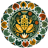 Frog in Circular Flora