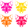 Renards de couleur