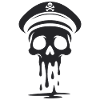 Melting Captain Skull Skull Captain Hat