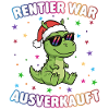 Weihnachtsdino mit Sonnenbrille