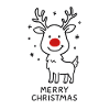 Reindeer Rudolph Merry Christmas
