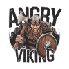 Angry Viking with Axe and Shield