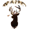 Elegant Floral Reindeer Christmas Artificial