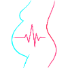 Neon Silhouette Beating Baby Pregnancy