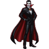 Dracula-Style Frost with Red Cape Cosplay