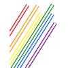 Airplanes with rainbow trails