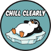 Chill Clearly Pinguin auf Eis