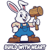 Rabbit with Hammer – Heart Building Motif