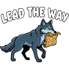 Lead the Way Wolf with Parchment