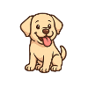 Chiot animé mignon