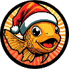 Goldfish Santa Cartoon Christmas